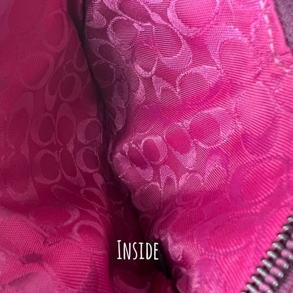 Coach Ombre Heart Leather and Suede Keychain Key Chain Charm Fob & Coin Bag Set - Picture 13 of 14